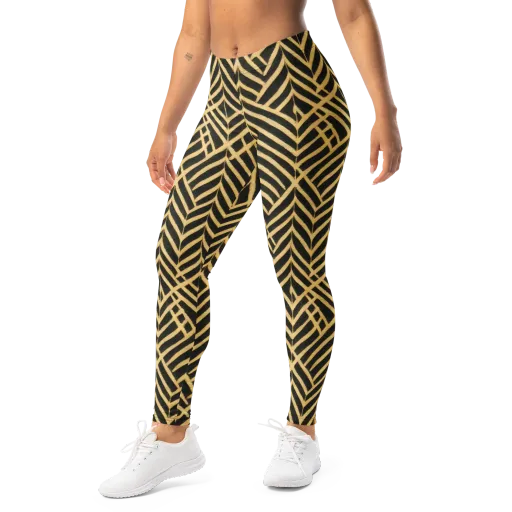 Gilded Geometry on a Leggings