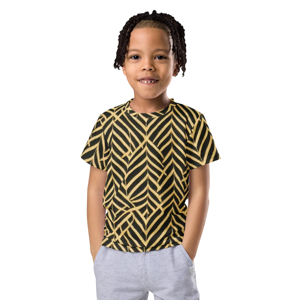 Gilded Geometry on Kids Crew Neck T-Shirt — Front