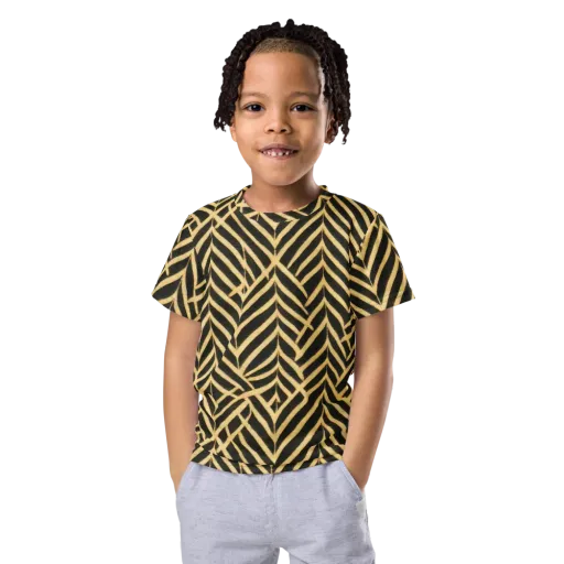 Gilded Geometry on a Kids Crew Neck T-Shirt
