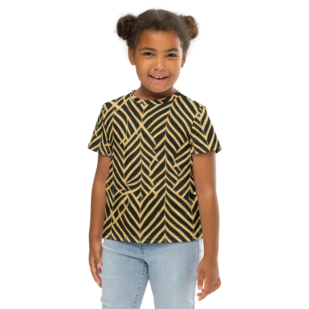 Gilded Geometry on Kids Crew Neck T-Shirt — Front