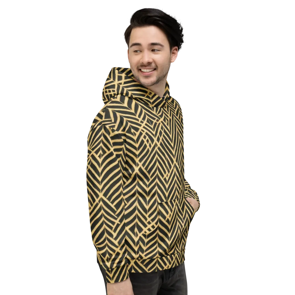Gilded Geometry on Hoodie — Right