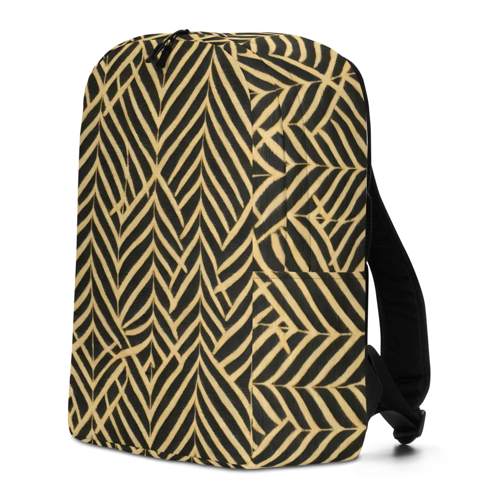 Gilded Geometry on Minimalist Backpack — Left