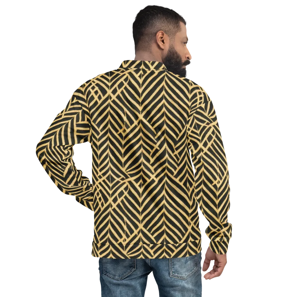 Gilded Geometry on Bomber Jacket — Back