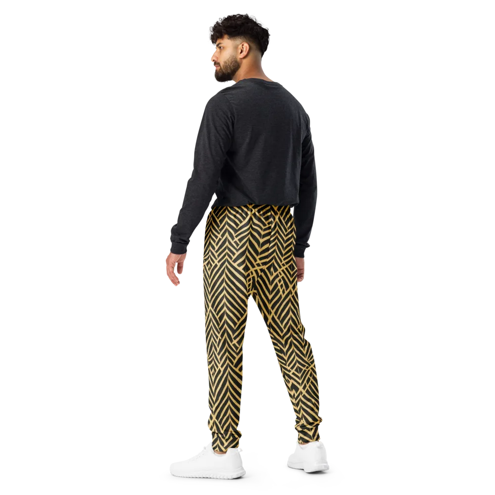 Gilded Geometry on Men's Joggers — Back