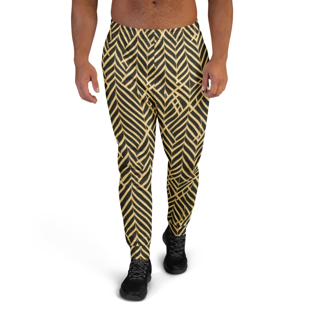 Gilded Geometry on Men's Joggers — Front