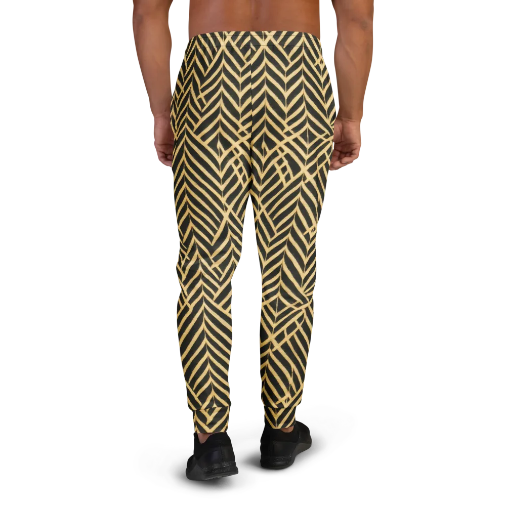 Gilded Geometry on Men's Joggers — Back