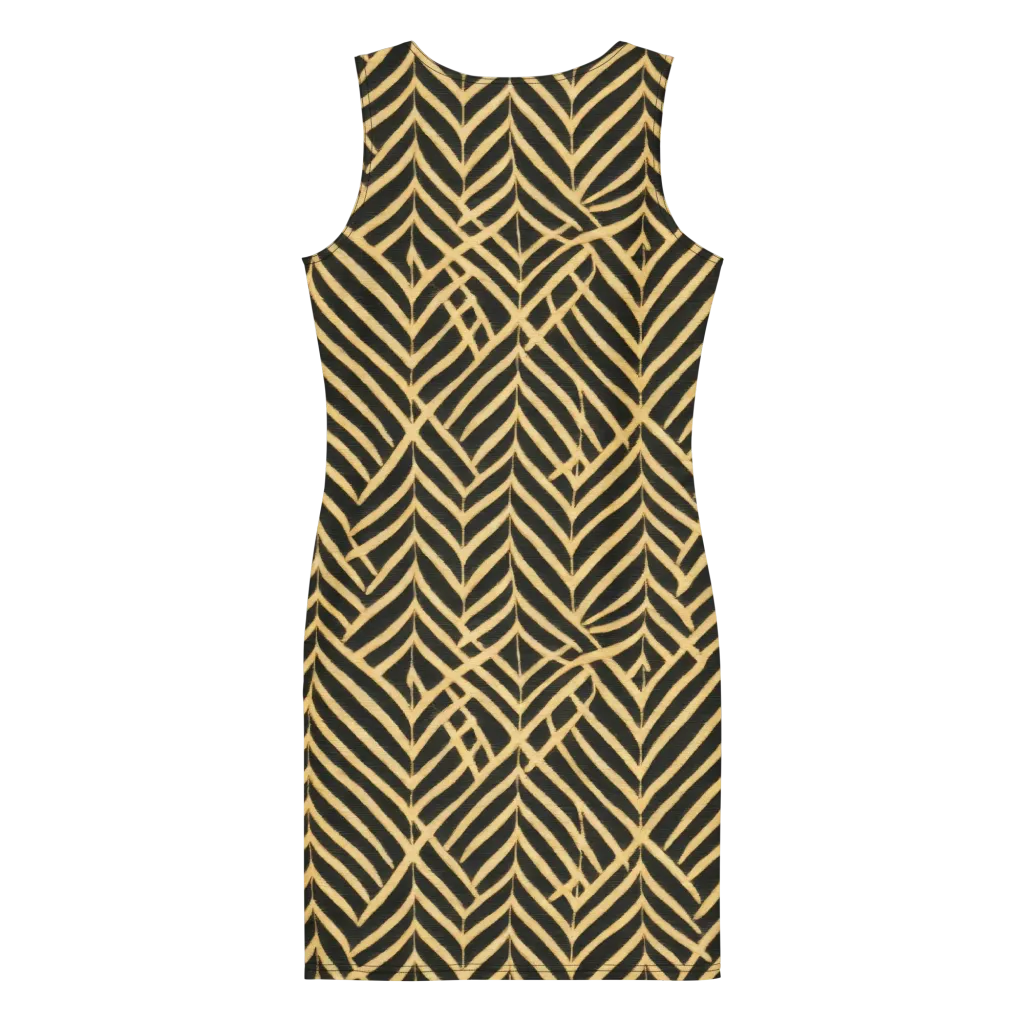 Gilded Geometry on Bodycon Dress — Back
