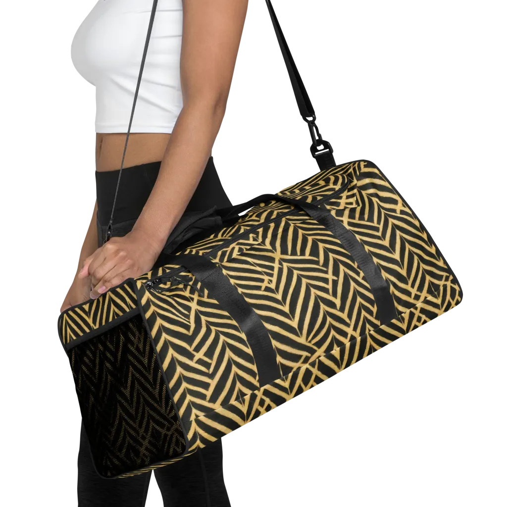 Gilded Geometry on Duffle Bag — Front