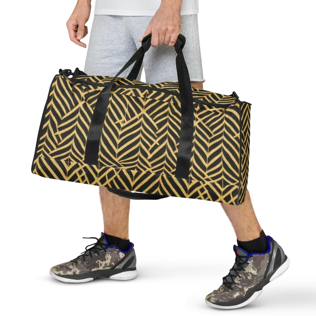 Gilded Geometry on Duffle Bag — Front