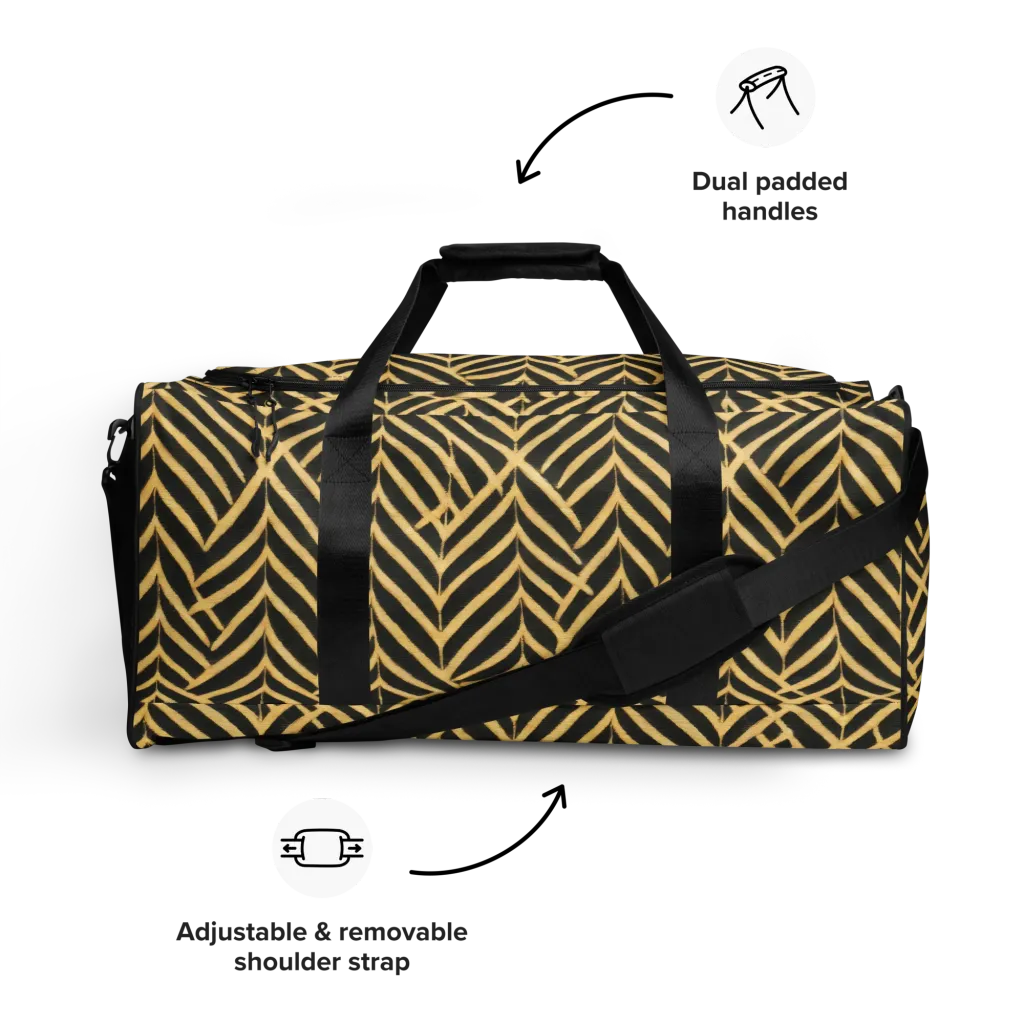 Gilded Geometry on Duffle Bag — Front