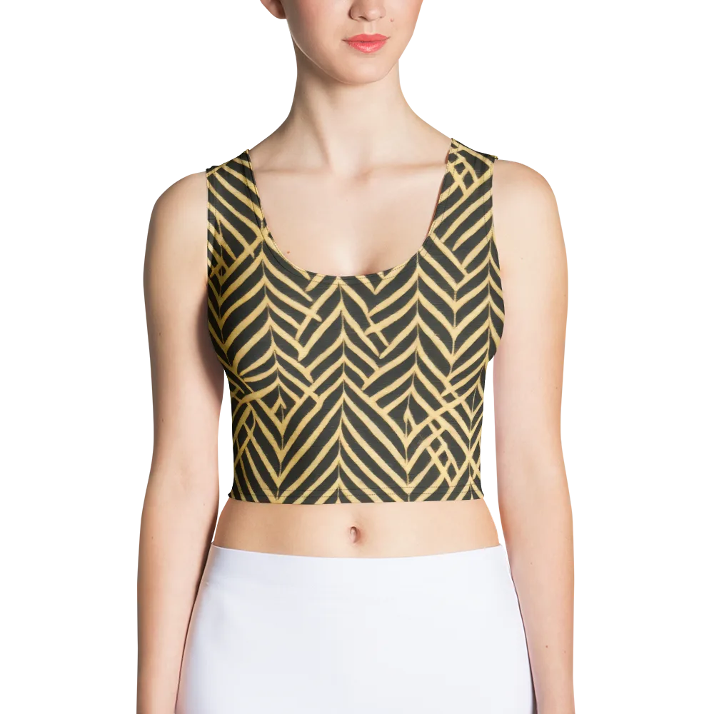 Gilded Geometry on Crop Top — Front