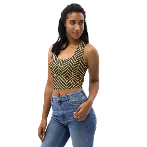 Gilded Geometry on a Crop Top