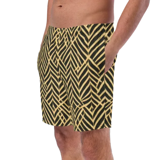 Gilded Geometry on a Swim Trunks