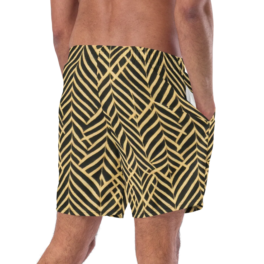 Gilded Geometry on Swim Trunks — Right Back