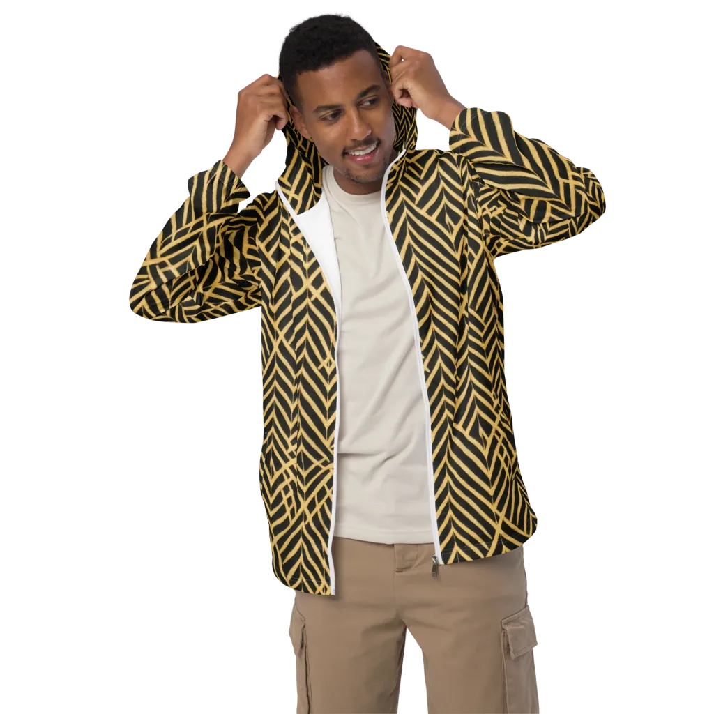 Gilded Geometry on Men's Windbreaker — Front