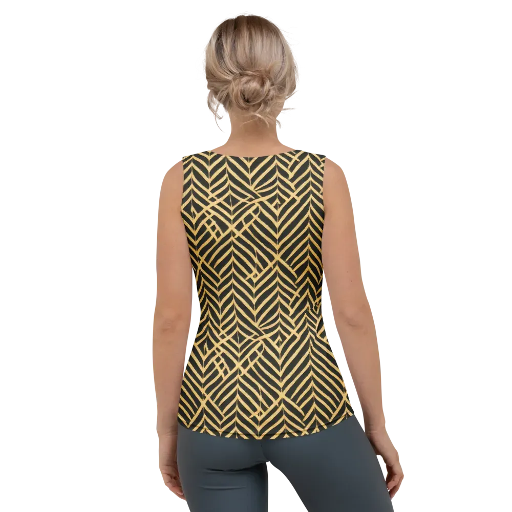 Gilded Geometry on Women's Tank Top — Back