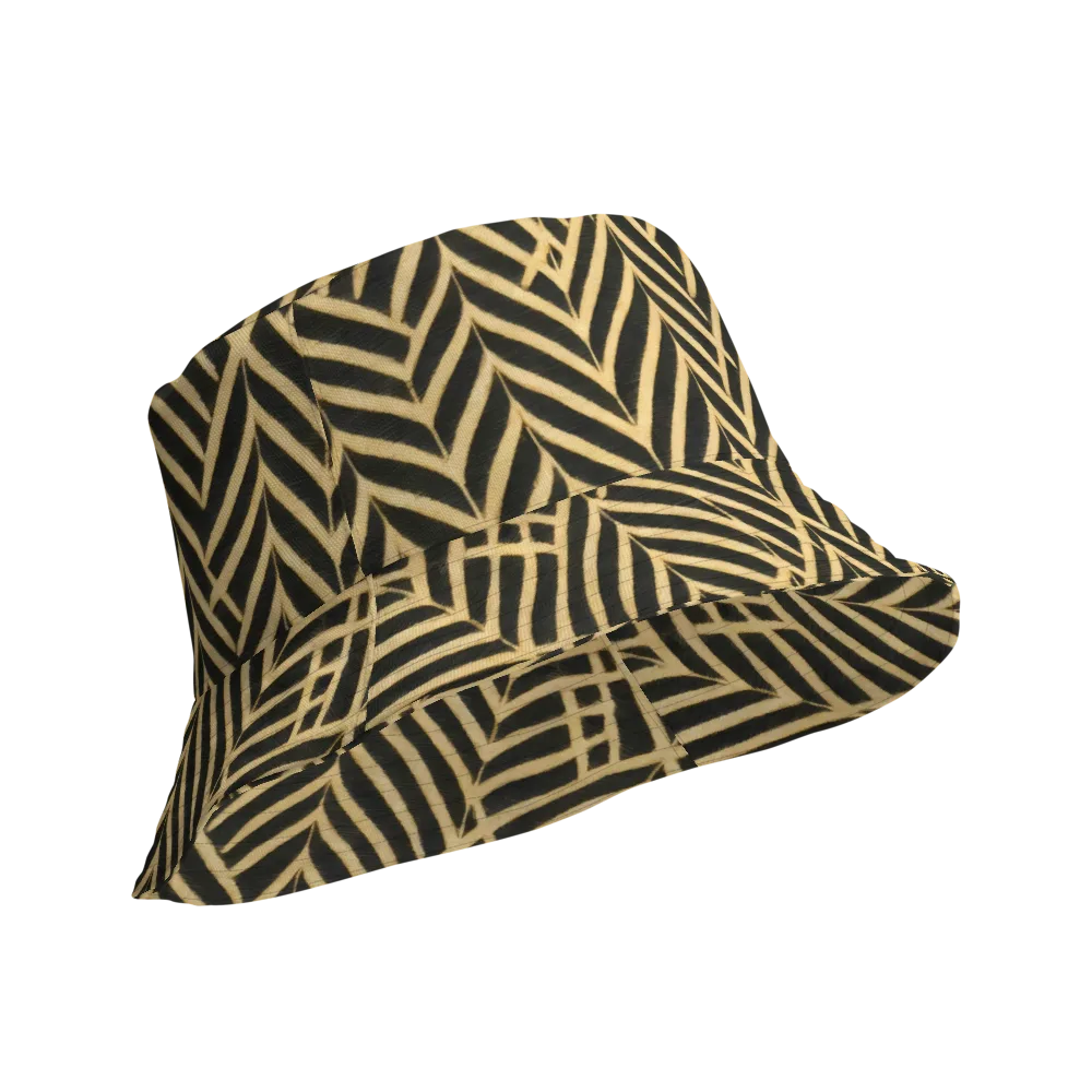 Gilded Geometry on Reversible Bucket Hat — Product details Outside