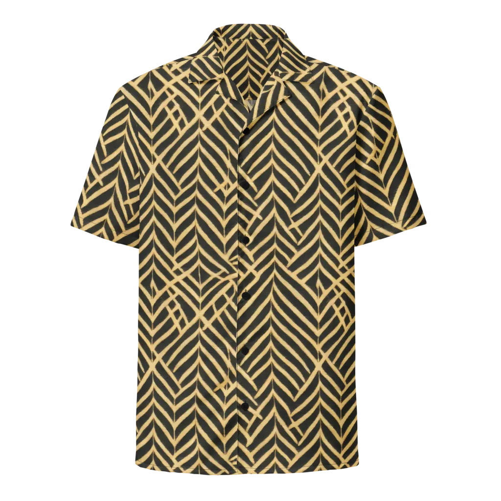 Gilded Geometry on Button Shirt — Front