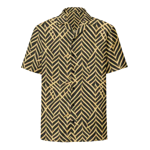 Gilded Geometry on a Button Shirt