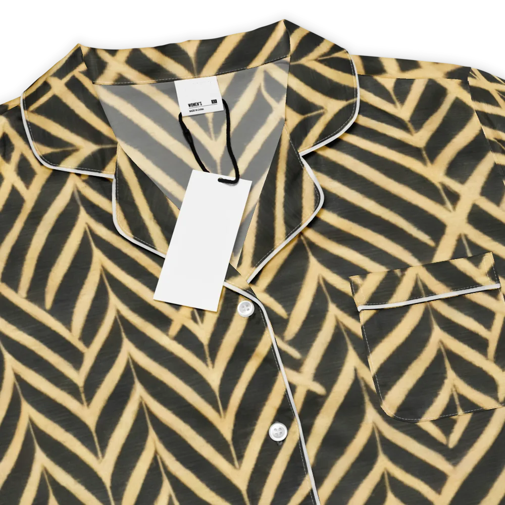 Gilded Geometry on Women's Short Sleeve Pajama Top — Product details