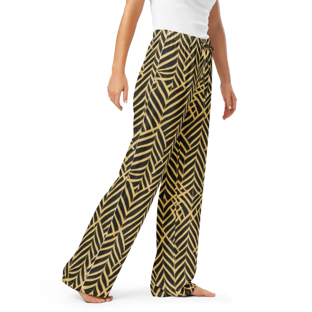 Gilded Geometry on Women's Pajama Pants — Right Front