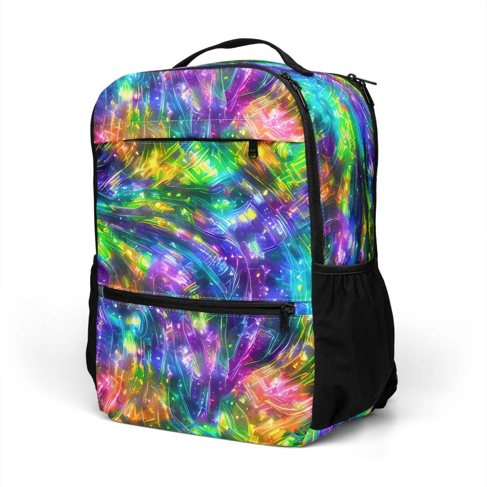 Jewelstorm Ribbons on Utility Backpack — Left Front