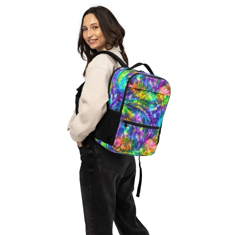Jewelstorm Ribbons on Utility Backpack — Back