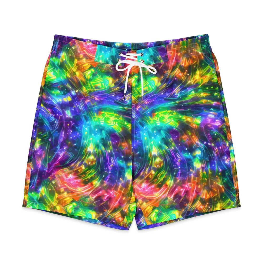 Jewelstorm Ribbons on Men's Board Shorts — Front