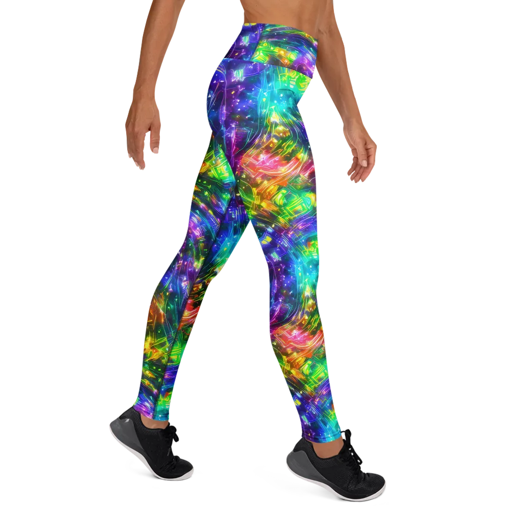 Jewelstorm Ribbons on Yoga Leggings — Right