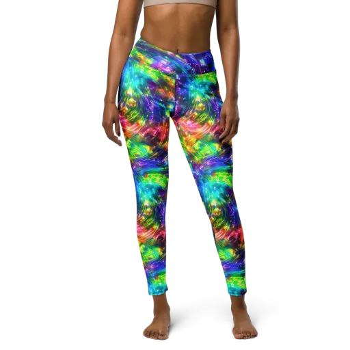 Jewelstorm Ribbons on a Yoga Leggings