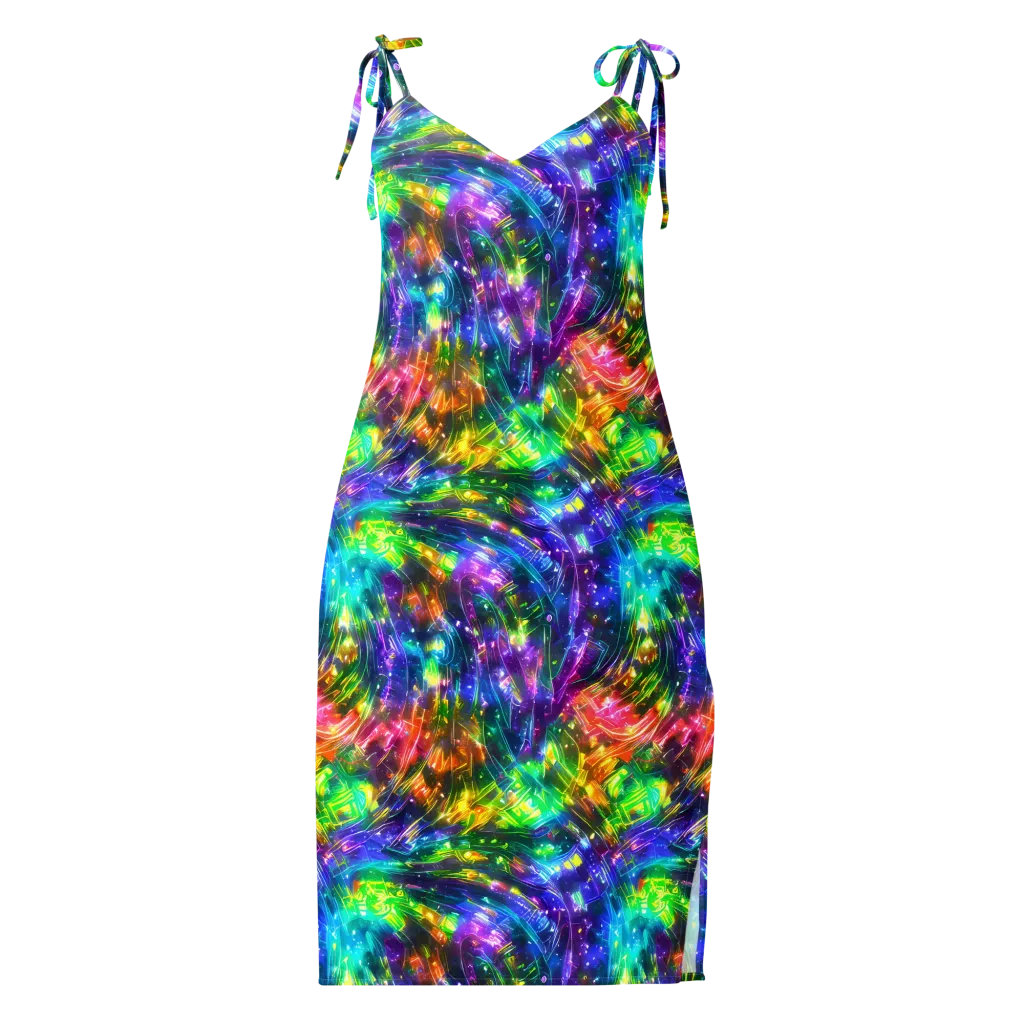 Jewelstorm Ribbons on Slip Dress — Front