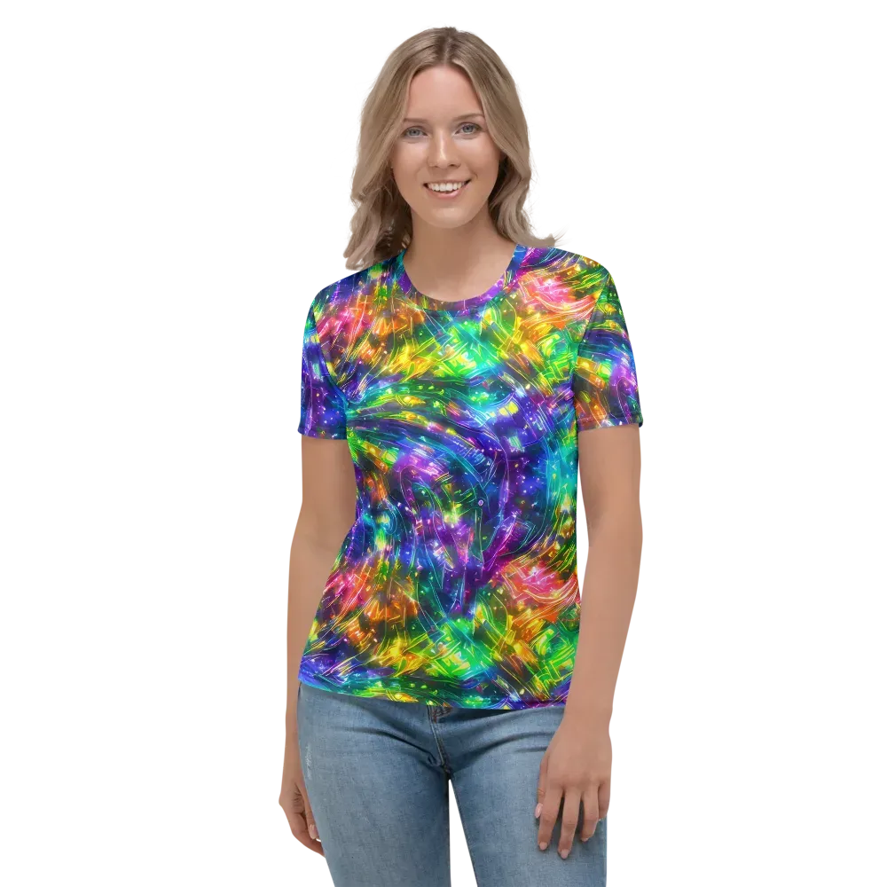 Jewelstorm Ribbons on Women's Crew Neck T-Shirt — Front