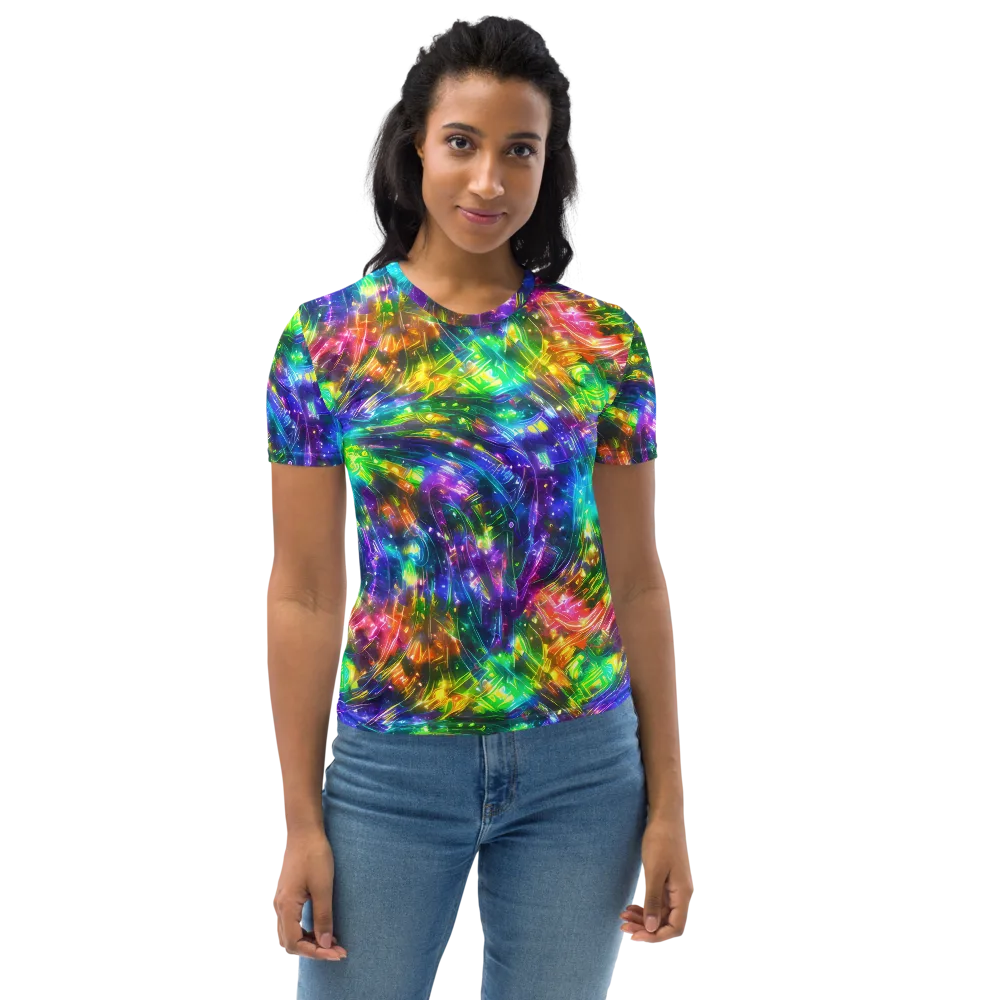 Jewelstorm Ribbons on Women's Crew Neck T-Shirt — Front