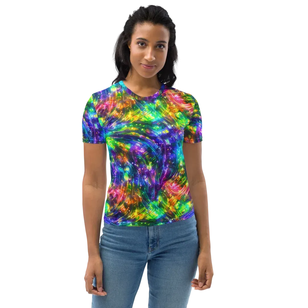 Jewelstorm Ribbons on Women's Crew Neck T-Shirt — Front
