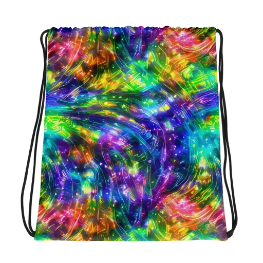 Jewelstorm Ribbons on a Drawstring Bag