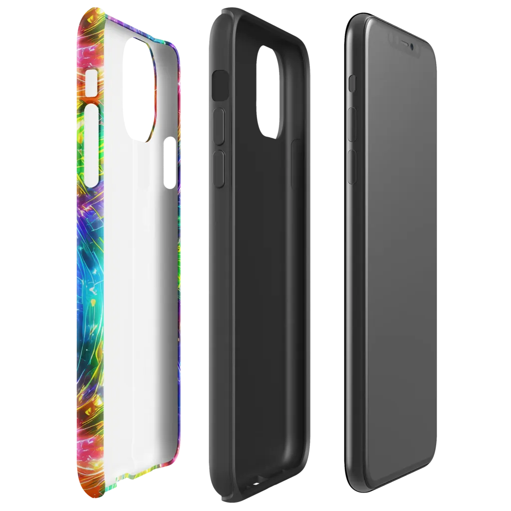 Jewelstorm Ribbons on Tough Case for iPhone® — Right