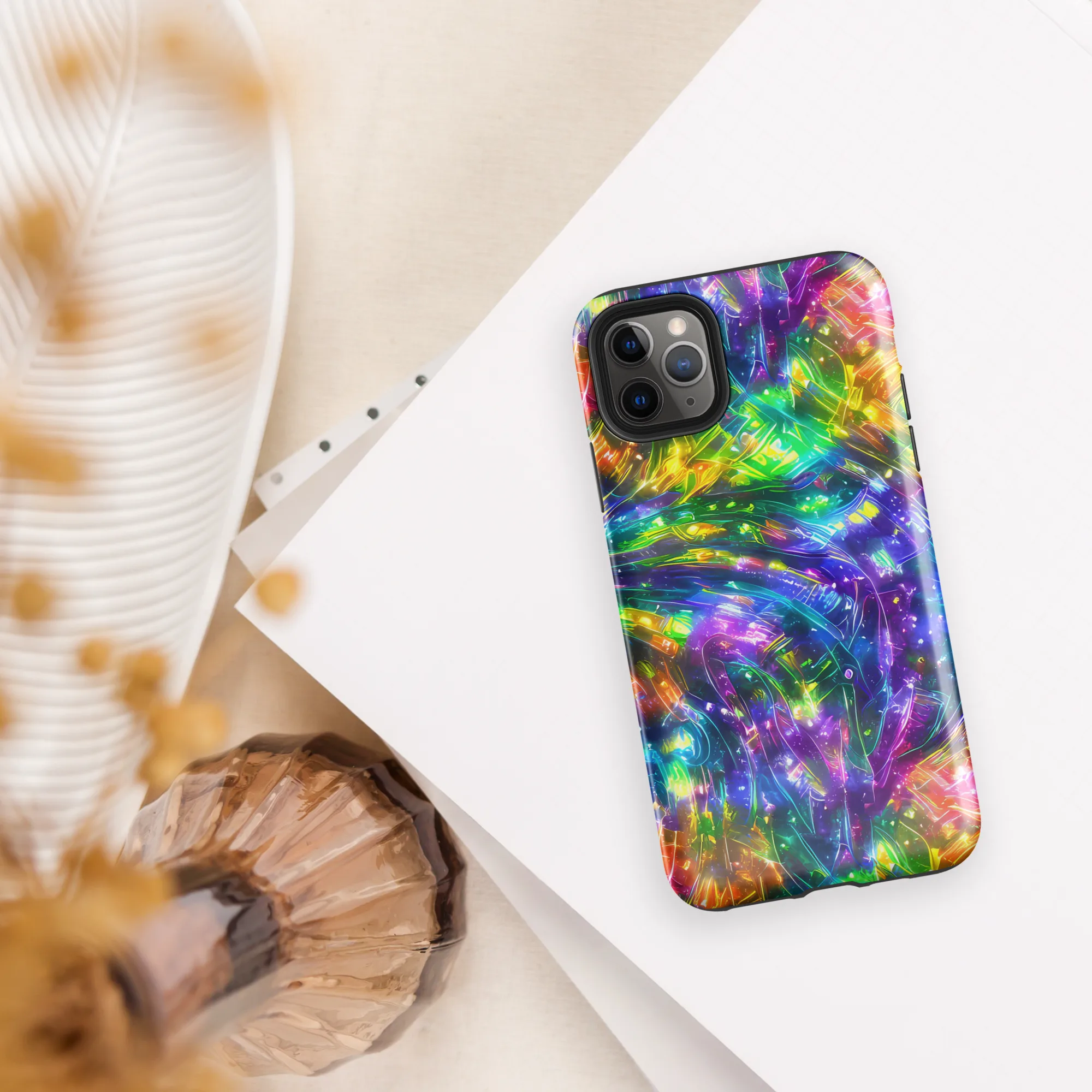Jewelstorm Ribbons on Tough Case for iPhone® — Front