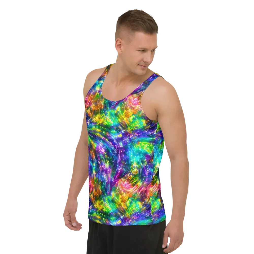 Jewelstorm Ribbons on Men's Tank Top — Left Front