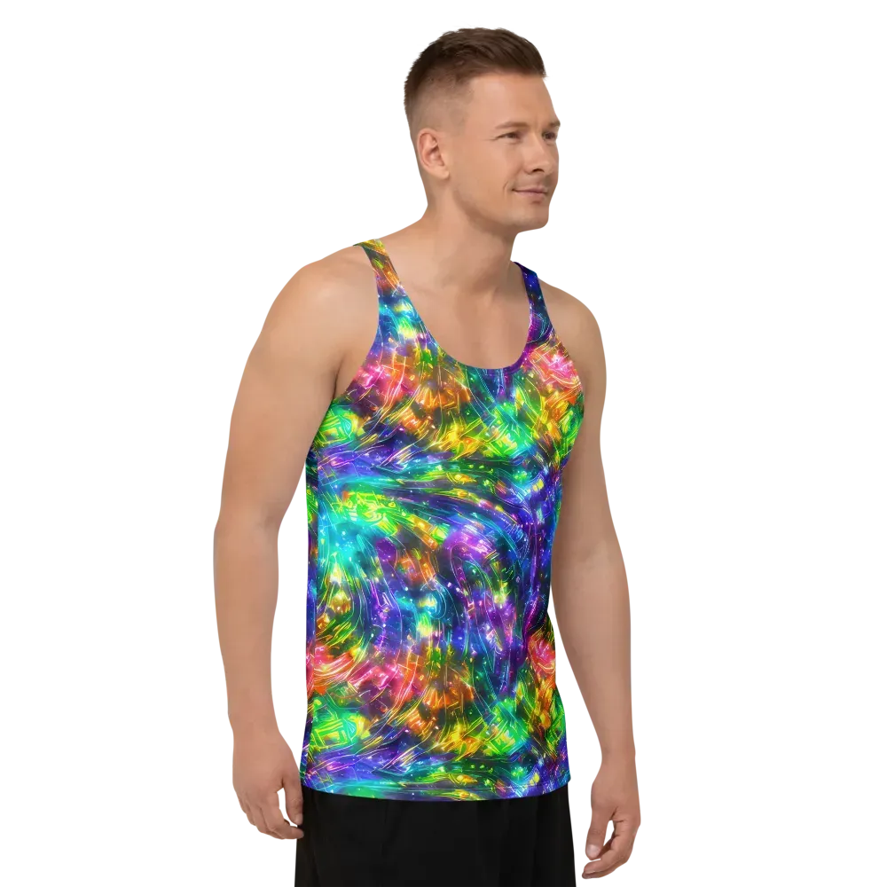 Jewelstorm Ribbons on Men's Tank Top — Right Front