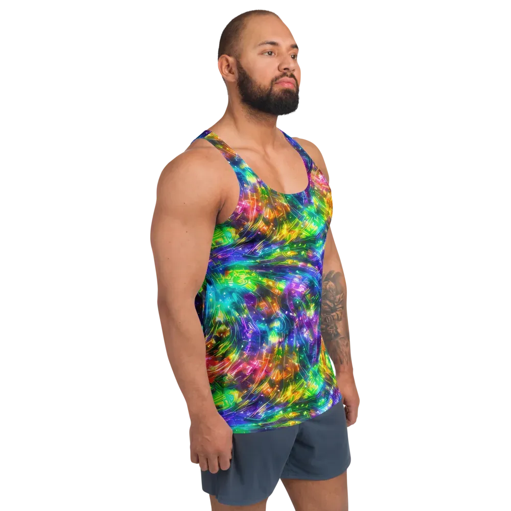 Jewelstorm Ribbons on Men's Tank Top — Right Front