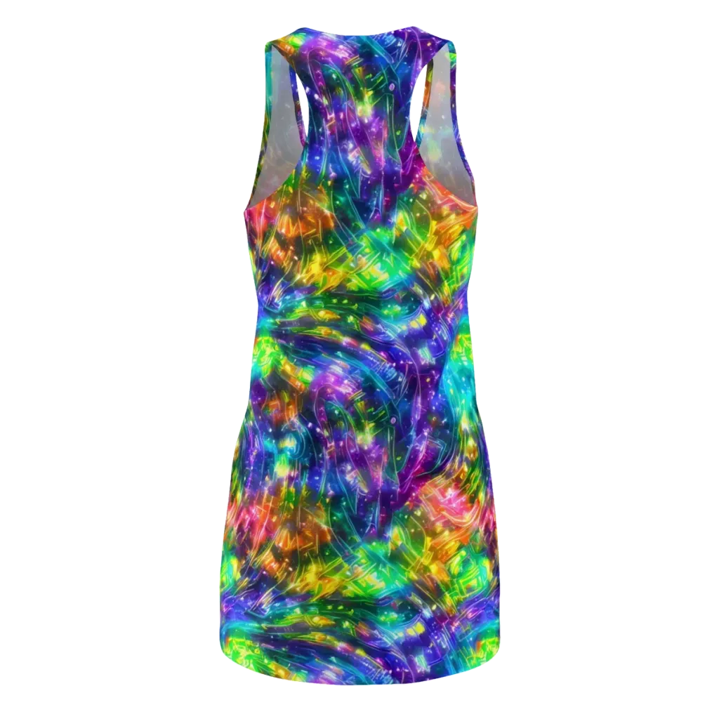 Jewelstorm Ribbons on Racerback Dress — Back