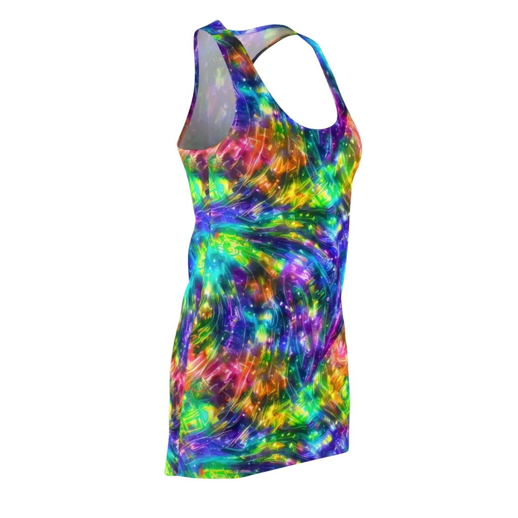 Jewelstorm Ribbons on Racerback Dress — Front Side