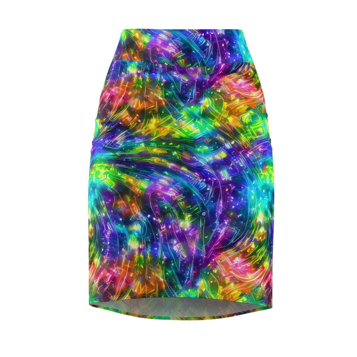 Jewelstorm Ribbons on Pencil Skirt — Front