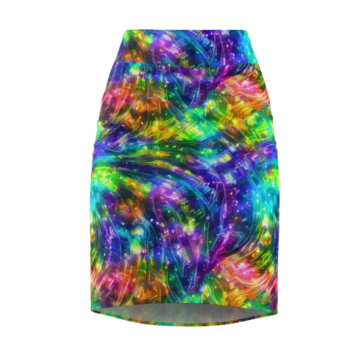 Jewelstorm Ribbons on a Pencil Skirt