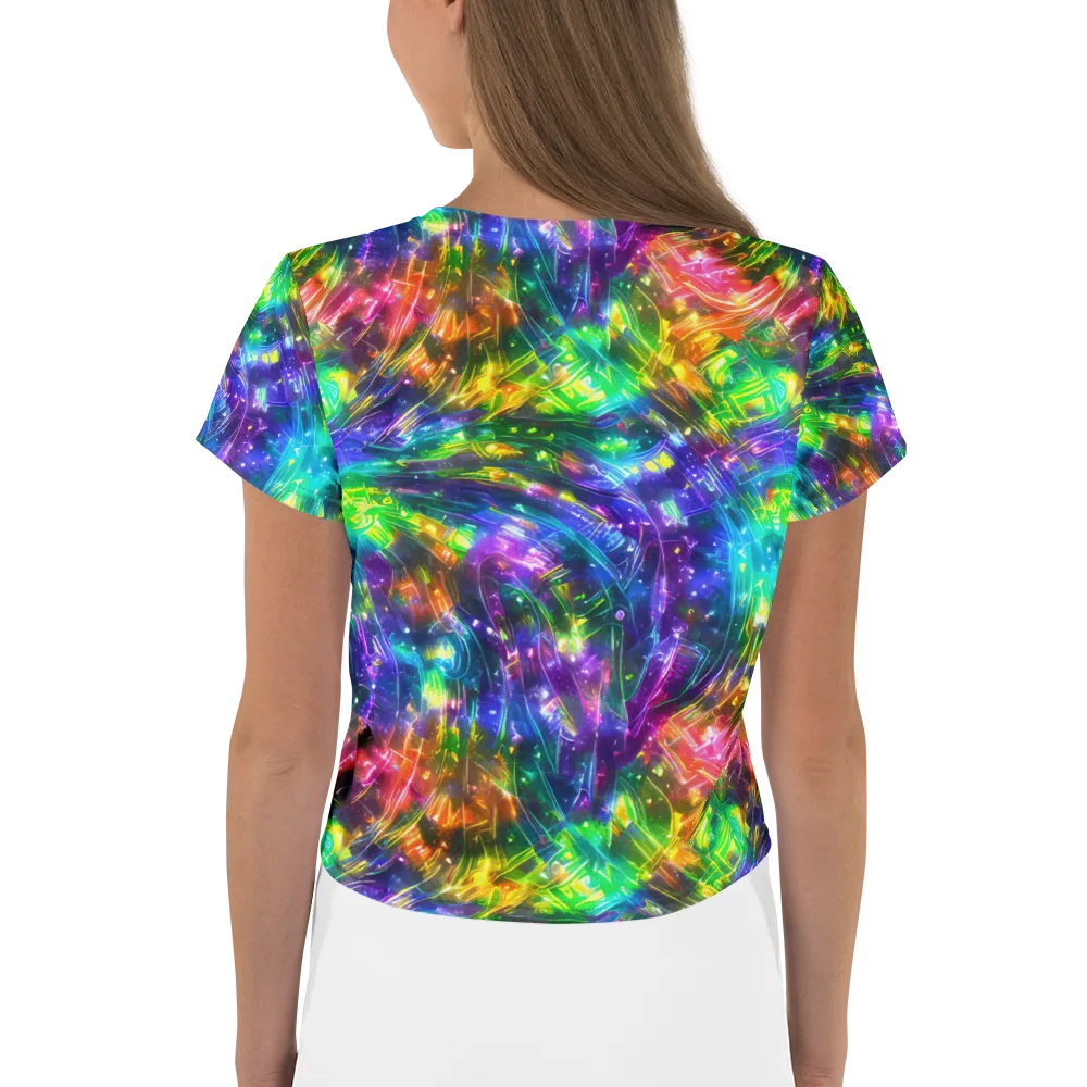 Jewelstorm Ribbons on Crop Tee — Back