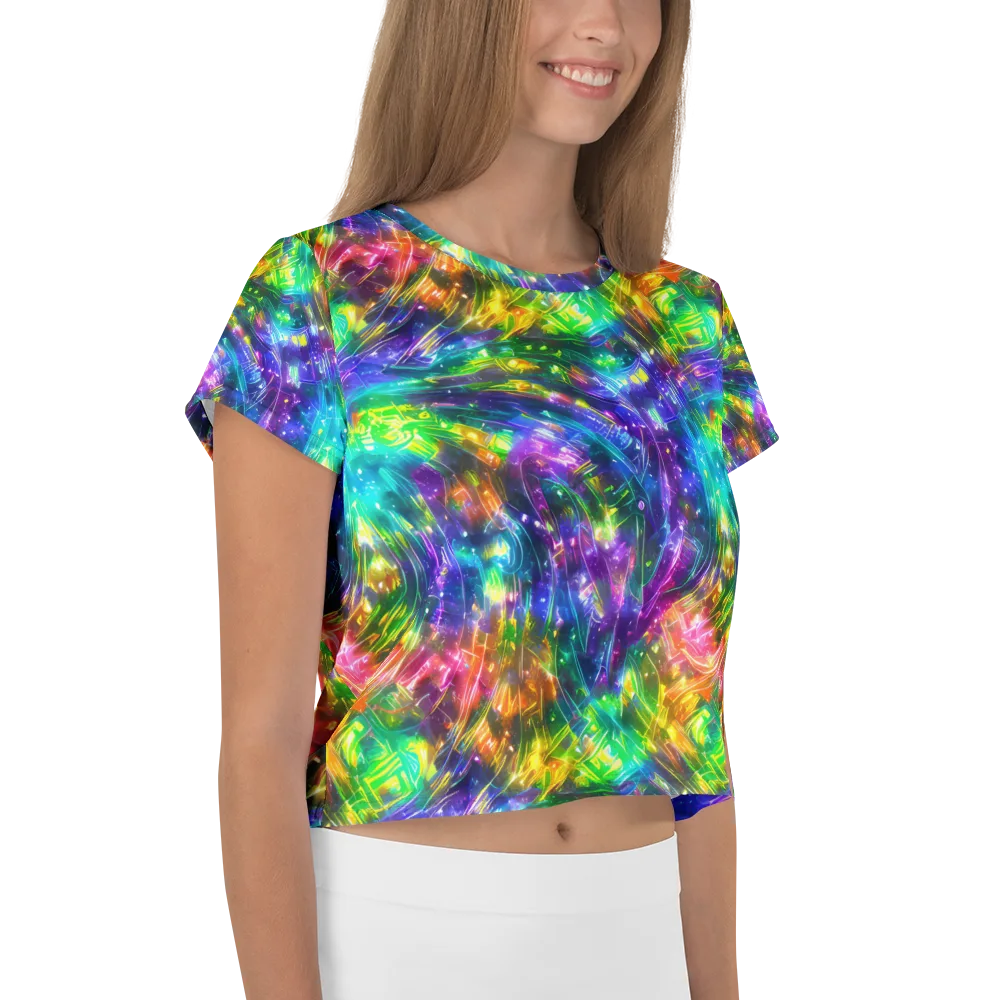 Jewelstorm Ribbons on Crop Tee — Right
