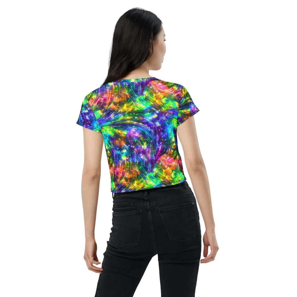 Jewelstorm Ribbons on Crop Tee — Back