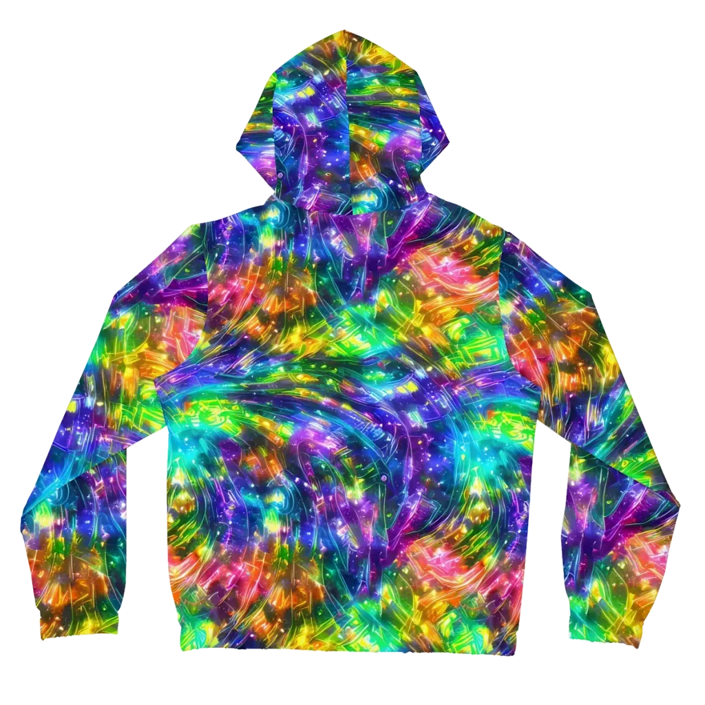 Jewelstorm Ribbons on Women's Full-Zip Hoodie — Back