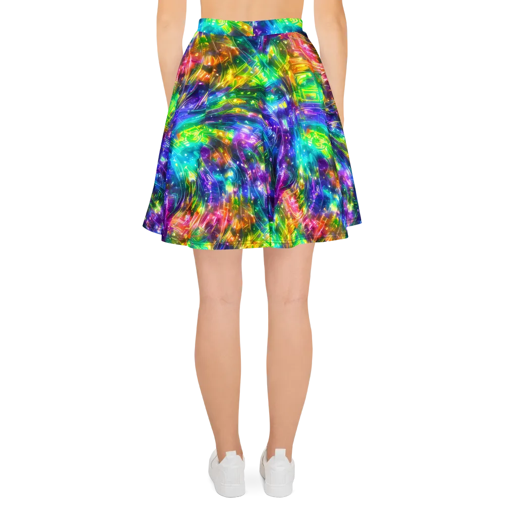 Jewelstorm Ribbons on Skater Skirt — Back