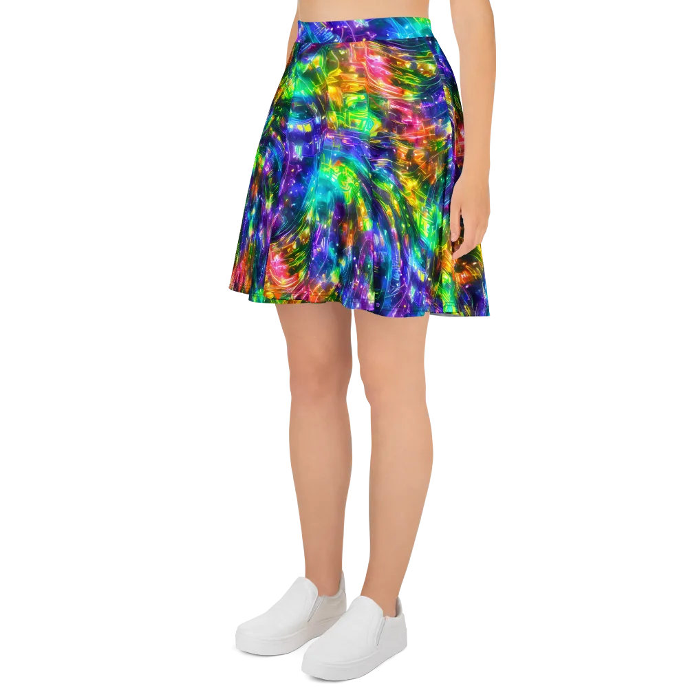 Jewelstorm Ribbons on Skater Skirt — Left